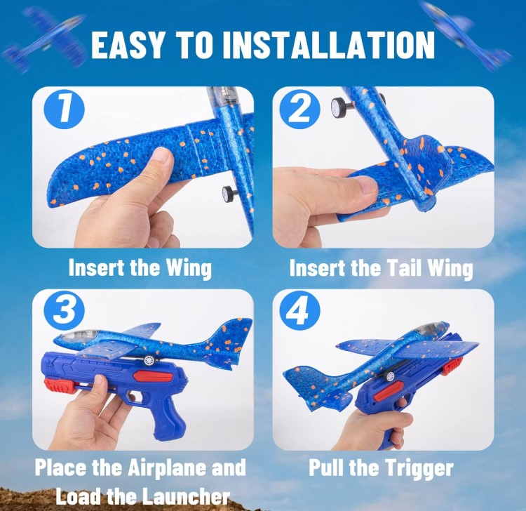 Lanzador De Avión Con Luz Led